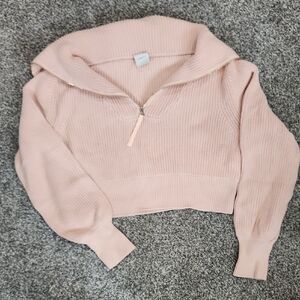 Varley Mentone Half Zip Pullover Pink Women's Sweater